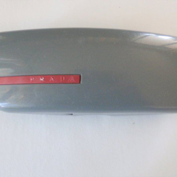 PRADA VPR 12T 257-1O1 Stripped Gray & Red Eyeglasses 140 with Case MADE IN ITALY - Picture 11 of 11